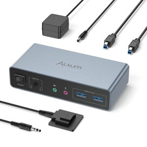 AlxumHDMIDisplayportUSB3.0KVM�؂�ւ��@�I�[�f�B�I����у}�C�N�|�[�g�t��-2����2�o��-4K@60Hz3�|�[�gUSBA�L�[�{�[�h�A�}�E�X�A���j�^�[�����LPC2��p�h���C�o�[�s�v