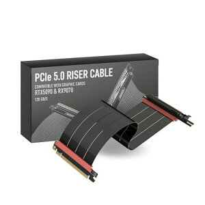 LINKUP - AVA5 PCIE 5.0 ���C�U�[�P�[�u�� | RTX5090 RX9070 GPU�ɑΉ� | x16 128GB/s���x | PCIe 4.0 & WRX80/WRX90E�ƌ݊������� | ���p �u���b�N 50cm(�S�� 54cm)