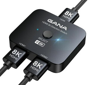 HDMI�ؑ֊� 8k@60hz/4k@120hz HDMI���z��AGANA�o���� HDMI�Z���N�^�[ 1����2�o��/2����1�o�� �蓮 HDMI 2.1 �ؑ֊� �d���t�� Xbox PS5/4/3 DVD�v���[���[Fire Stick�K�p