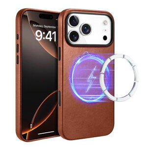 iPhone 17 Pro Max �p �{�v���U�[ �X�}�z�P�[�X Mag-Safe�Ή� �㎿�Ś��؂Ȏd�グ �V���v���f�U�C�� ���^ �y�� �ϏՌ� �w��h�~ ����~�� �t���J�o�[�ی�(�u���E��)