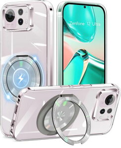 CexitesuoForASUSZenfone12Ultra�P�[�X�N���A�����O�t��360°��]�X�^���h�ϏՌ�Zenfone12Ultra�J�o�[���^�y�ʐl�Czenfone12ultra�X�}�z�P�[�X����TPU