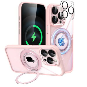 DonocaoiPhone14ProMax�p�P�[�XMagSafe�Ή�360°��]�����O�X�^���h�N���A�w�ʓ����V���R���ϏՌ����^�y�ʎ��R�Ɏ�t���O���J�����J�o�[4KHD�K���X�t�B���������Y�S�ʕی�}�O�l�b�g���ږh�o�c