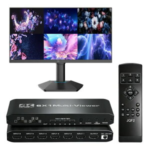 ENBUER HDMI ��ʕ����ؑ֊� 6����1�o�� �}���`�r���[�A�[ 4K@30Hz �y14�������[�h/6��ʓ����\���z�Ή� �N�A�b�h �}���`�r���[ �A �Q�[��/�Ď��J�����p IR�����R���t��(���{��戵������)