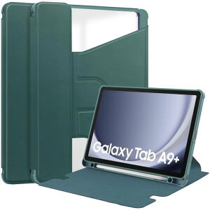 Galaxy Tab A9 Plus�K�p�P�[�X�J�o�[ �蒠�^ ���^ Samsung SM-X210/X216/X218�^�u���b�g�p����PU���U�[�P�[�X 360�x��] Galaxy Tab A9+ 11�C���`�^�u���b�g�Ή��ی�P�[�X �X�^���h�@�\�t��