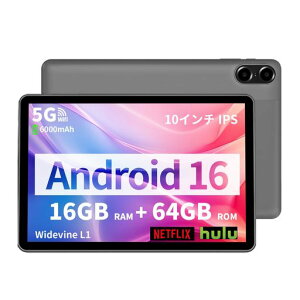 Android16�^�u���b�g10�^ WidevineL1 8�R�A 16GB(4+12)+64GB/1TB 6000mAh WiFi ���{�������