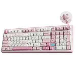 YUNZII B98 PRO QMK/VIA ���C�����X ���J�j�J�� �Q�[�~���O�L�[�{�[�h �e���L�[�t�� 96%���C�A�E�g�����L�m�u�t�� BT/2.4G/USB-C�ڑ� �����ς݃X�C�b�` �z�b�g�X���b�v�Ή� �J�X�^���K�X�P�b�g RGB�c