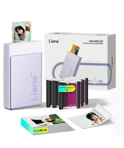 Liene Pearl N200 Pro �|�[�^�u��AI�t�H�g�v�����^�[ �X�}�z�Ή� �M���؎� �C���X�^���g�~�j�ʐ^�v�����g Bluetooth�ڑ� �X�e�b�J�[�쐬�Ή� 50���p��+5�J�[�g���b�W�t�� �p�[�v��