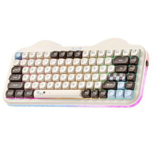 YUNZII C75 ���C�����X ���J�j�J���L�[�{�[�h 75%���C�A�E�g �z�b�g�X���b�v�Ή� �N���[�~�[�L�[�{�[�h NKRO PBT MOA �L�[�L���b�v RGB�o�b�N���C�g �K�X�P�b�g�}�E���g �����P�[�L�f�U�C�� BT5�c