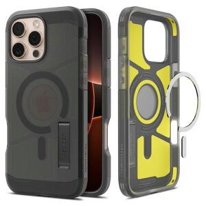 Spigen iPhone 16 Pro Max �P�[�X MagSafe�Ή� �}�O�l�b�g���� �X�^���h �}�b�g �ϏՌ� �ČRMIL�K�i �^�t�E�A�[�}�[(AI)�E�}�O�t�B�b�g ACS08502 (�t���X�g�E�u���b�N)