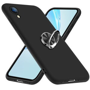 AQUOSSense2ケースリング付きSH-01LSHV43SH-M08ケースシリコン保護ケース磨り表面スマホケースtpuスリム薄型ストラップホール付き一体型指紋防止軽量人気アクオスセンス2携帯カバー黒