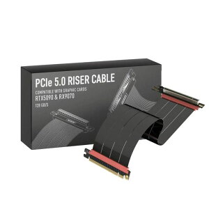 LINKUP - AVA5�A�[�}�[ PCIE 5.0 ���C�U�[�P�[�u�� | RTX5090 RX9070 GPU�ɑΉ� | x16 128GB/s���x | PCIe 4.0 & WRX80/WRX90E�ƌ݊������� | �E�p �u���b�N 30cm(�S��