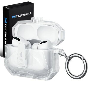 TALENANAForAirPodsPro3ケースクリアAirPodsPro3カバー磁気ロック設計厚さ4.5mmおしゃれ全面保護落下防止耐衝撃防塵装着充電可能防水カラビナ付きエアーポッズプロ3case透明
