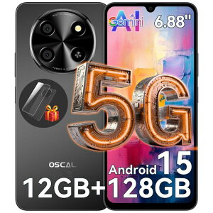 �y2025�N�ŐV5G�X�}�z�zOSCALTIGER8SIM�t���[�X�}�z|7�C���`���ʃX�}�z120Hz�ANFC|Android15�X�}�zAI����(ChatGPT)|12GB+128GB2TB�g���\android