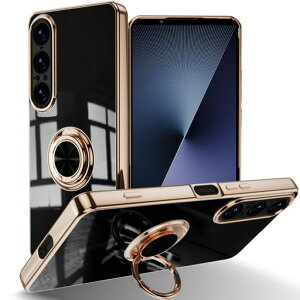 [ZoRoll] Sony Xperia 1 VII �Ή� �P�[�X �����O�t���A�X�}�z�P�[�X TPU �V���R�� ���b�L���H�J�o�[ ���C�z�� �y�� ���^ �l�C �ϏՌ� �^���h�@�\�t�� 360��] �ԍڃz���_�[�Ή� �\�j�[ Xperia 1 VII �p