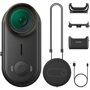 AKASO Keychain3�A�N�V�����J���� �����^ 4K�Ή� �n���Y�t���[POV�B�e ��u���␳ IPX8�h�� 64GB���������� �ő�360�������Ԙ^�� �E�F�A���u���J����