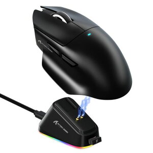 MAMBASNAKE x ATTACK SHARK V6 �Q�[�~���O�}�E�X ���C�����X �O���[�h�ڑ�(�L��/2.4GHz/Bluetooth) ���y��65g�v���X�}�C�i�X3g ���w�Z���T�[PAW3311 DPI�ő�25000 �����\ ��e�ʓd�r