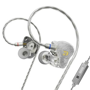 CCA ND 001 4BA+1DD �C���C���[���j�^�[�A�n�C�t�@�CIEM�C���z���A�[�݂̂���ቹ ���܂�ɂ������E���P�[�u���t���L���C���z�� (�V���o�[, �}�C�N�t��)