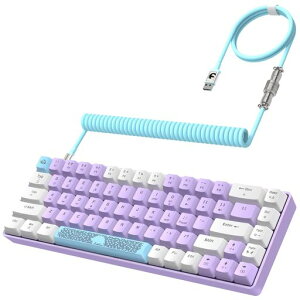 T8 �L�� 65% ���J�j�J���Q�[�~���O�L�[�{�[�h RGB LED �o�b�N���C�g�t�� ��(Purple)
