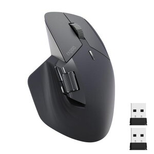 RAPOO MT760Mini �}���`�f�o�C�X ���C�����X �}�E�X ���� Bluetooth 5.0/2.4GHz 3���[�h�ڑ� 4��̃f�o�C�X�ɓ����ڑ� M+�N���X�e�N�m���W�[ 11�̃v���O�����\�ȃ{�^�� 90���Ԃ̃o�b�e���[���� �c