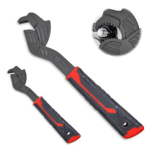 LEONTOOLスピード自動調整パイプレンチ大小2本セット口開き9-25mm19-43mm多機能セルフロックレンチコンパクト万能水栓スパナ3サイド歯クロムバナジウム鋼錆びにくい滑り止めグリップ付きユ…