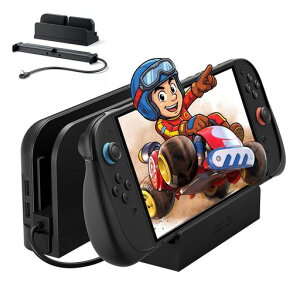 JSAUXSwitch2Dock�p�����P�[�u���X�^���h�t��35cmUSBC�����P�[�u�����^�ی�P�[�X�Ή��}���[�d10Gbps�f�[�^�]��4K60Hz�f���o��Dock�@�\1��1�����p�b�V�u��p