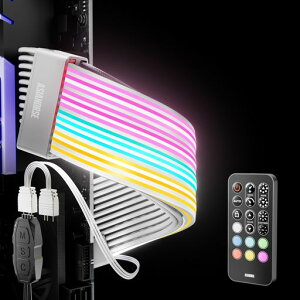 AsiaHorse Aurora Pro�X���[�u�P�[�u���p ARGB LED���C�g�X�g���b�v �J�o�[�L�b�g 24�s�� 20.5 CM ARGB 5V 3�s�� 108 LED�����v�r�[�Y ����20,000���Ԃ̎g�p���� Asus Aura ASRock