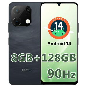 UMIDIGIAndroid14X}z{SIMt[G9TX}[gtH8GB+128GB+1TB܂Ŋg6.75hHD+90HztbV[g8RACPU5000mAheʃobe[13MP+8MP/wF
