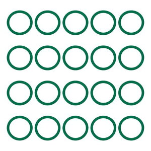 PATIKILoリングゴムパッキンオーリング15.5mm外径12.5mm内径1.5mm幅20個耐熱耐油防水FKMシーリングエアコン交換汎用水道配管蛇口自動車圧縮機バルブ修理緑