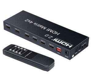 ELEVIEW HDMI �}�g���b�N�X �Z���N�^�[ 4����2�o�� 4K60Hz 1080p120Hz �������� ���f�W�^���o�� EHD-626Y