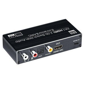 ELEVIEWHDMI����������2����1�o�͎蓮�ؑ�ARC�@�\(R/L�E�����E���f�W�^���o��)FireTV/PS5/Switch�Ή�4K60Hz/1080p120Hz�����R���t��EHD-802N