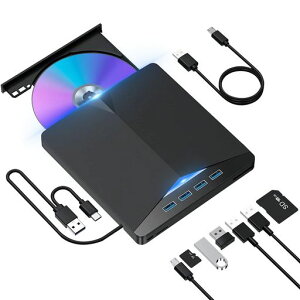 DR.TREECDDVD�h���C�u�O�t��2025�N1�䑽��USB3.0&Type-C���ڑ��ǎ�/�������^M-DISC�Ή�TF/SD/USB�|�[�g�t��Windows10/8/7XP/MacOS�ɑΉ�