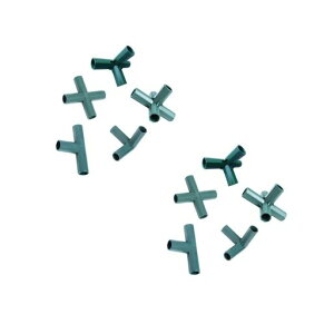 LIOOBO園芸支柱クリップコネクタジョイント杭クリップ連結固定用具クロスベルト接続組み立て簡単温室園芸用品ガーデン用10個セット(16mm)