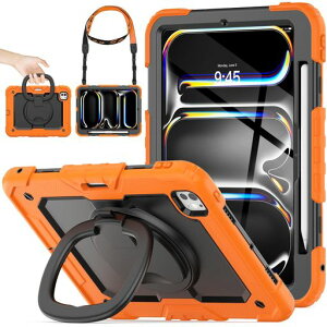 SEYMACstock2025�N/2024�NiPadPro11�C���`(M5/M4)�����O�n���h���ϏՌ��P�[�X�ی�t�B�����t���O�ʃJ�o�[�y�����[360°��]�����O�n���h���X�^���h�V�����_�[�X�g���b�viPadPro11