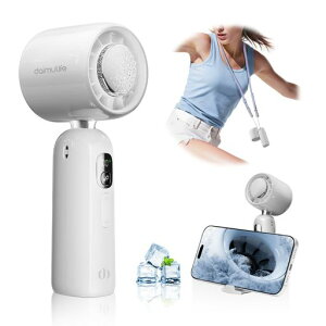 daimulifeハンディファン携帯扇風機【2025年革新型1秒冷感大容量】ハンディ扇風機卓上1-100段階風量調節最大18時間連続稼働静音設計瞬間冷却プレート冷やす小型コンパクト手持ち扇風機type-c…