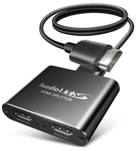 avediolinks4K60HzHDMI���z��1����2�o�͓����o��2��ʃX�v���b�^�[�A���~���yHDMI�P�[�u���t��1.2m�z3DHDCP1.4�Ή�PS5/Xbox/PC/�v���W�F�N�^�[/HDTV/DVD����m�F�ς�