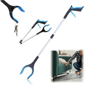 マジックハンド、つかみ棒、マジックハンド強力、全長83CMマジックハンド介護用、マジックハンド伸縮、マジックハンドロング、折りたたみ式アルミ合金&ABS先端向き変更可能マグネット…