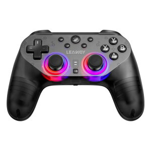 Leadjoy Saber Plus �Q�[���R���g���[, 2.4G/Bluetooth/�L�� �Ή� �|�[�����O���[�g 1000Hz TMR RGB ���C�g 10�}�C�N���X�C�b�`�{�^�� �z�[�� 4�̃J�X�^���{�^��