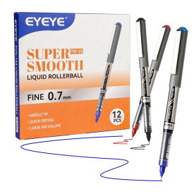 EYEYEボールペンローラーボールペン0.7mm12本パック3色ペンセット中字速乾性インクペン滑らかな書き心地メモを取るオフィス学校用品