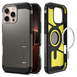 Spigen �y�n��18�N�̋Z�p�́ziPhone 16 Pro Max �P�[�X MagSafe�Ή� �}�O�l�b�g���� �X�^���h �}�b�g �ϏՌ� �ČRMIL�K�i �^�t�E�A�[�}�[(AI)�E�}�O�t�B�b�g ACS08012 (�K�����^��)