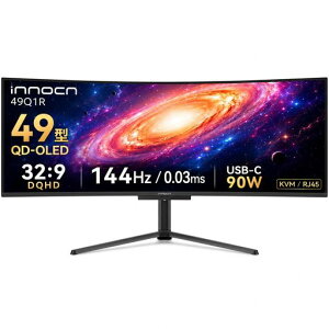 INNOCN 49�C���` QD-OLED �E���g�����C�h �Q�[�~���O���j�^�[ 49Q1R 5120x1440 DQHD 144Hz 0.03ms