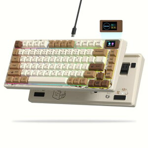 Womier SK80 ���g�� 75% �L���L�[�{�[�h�A�J���[�}���`���f�B�A�f�B�X�v���C�t�� ���J�j�J���Q�[�~���O�L�[�{�[�h