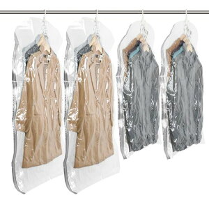 TAILI衣類圧縮袋吊るせる圧縮袋洋服吊り下げ真空バッグ衣類カバー省スペース掃除機対応バッグハンガー着物収納コートジャケットスーツ用花火大会取り付け簡単繰り返し利用可能M/Lサイ…
