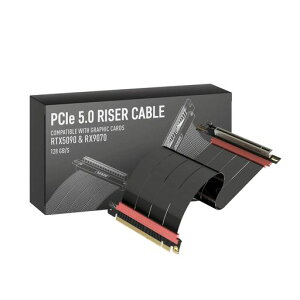 LINKUP - AVA5�A�[�}�[ PCIE 5.0 ���C�U�[�P�[�u�� | RTX5090 RX9070 GPU�ɑΉ� | x16 128GB/s���x | PCIe 4.0 & WRX80/WRX90E�ƌ݊������� | �E�p �u���b�N 25cm(�S��