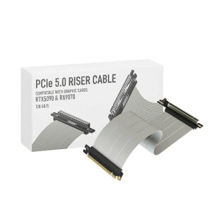 LINKUP - AVA5�A�[�}�[ PCIE 5.0 ���C�U�[�P�[�u�� | RTX5090 RX9070 GPU�ɑΉ� | x16 128GB/s���x | PCIe 4.0 & WRX80/WRX90E�ƌ݊������� | �E�p �z���C�g 30cm(�S��