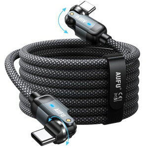 AUFUUSBC&USBC�P�[�u��L�����[540�x��]60W1M�^�C�vc�P�[�u��PD3.0�Ή�USB2.0/480Mbps�f�[�^�]���i�C�����҂ݒf���h�~1Phone17/16/15/Pad/Mac-Book