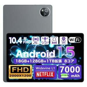 �yAndroid15�^�u���b�g10�C���`�z�A�r�h�p�b�hS60�^�u���b�g10�C���`wi-fi���f��2000*1200FHD����WidevineL1&Netflixtabletandroid15RAM18GB+ROM128GB