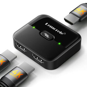 HDMI �ؑ֊� 2���� 1�o�� 4K@60HZ �o���� HDMI�Z���N�^�[ 1����2�o�� �؂�ւ��� 4K HDM I���z�� 1080P@60HZ HDCP 2.2/HDR 3D�Ή� �蓮 �؂�ւ� �d���s�v PC XBOX FIRE TV STICK