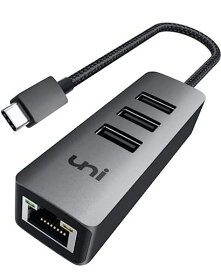 USB TYPE C LAN 4-IN-1 ハブ UNIACCESSORIES 1000MBPS USB3.1 GEN 1*3ポート】TYPE C ハブ RJ45イーサネットポート / GIGABIT対応/THUNDERBOLT 3 タイプ C