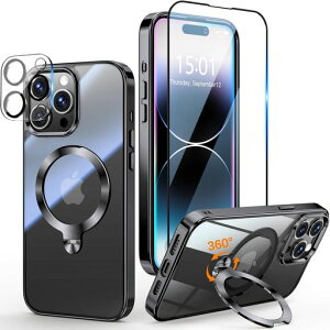 �y�O�d�ی�Z�b�g!��i�ȃ��^���b�N����zOYRiPhone14Pro�p�N���A�P�[�XMagsafe�Ή�[360°��]CD�X�^���h�E10