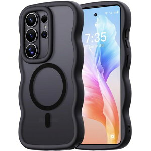 AunoteGalaxyS26Ultra�P�[�XMagSafe�Ή��E�F�[�u�J�o�[�ϏՌ��w��h�~�g��t���[�����˂��˃n�[�hPC�o�b�N�������M�����N�V�[s26ultra�P�[�X�������E�u���b�N